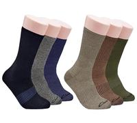 Clarks Men's Casual Half Cushion Crew Socks 6 Pair, Navy/Charcoal/Denim/Brown/Olive/Khaki, Men's 7-12 Shoe, Navy/Charcoal/Denim/Brown/Olive/Khaki, 5-12 UK