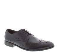Clarks Men's Chart Limit G Fit Lace Up Brogue Black Leather Formal Shoes