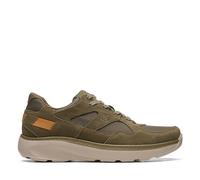 Clarks Men's Chartlite Goal Sneaker, Dark Olive Combi, 9 UK