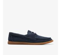 Clarks Mens Clarkbay Go Navy Suede Shoes - Blue - Size UK 8