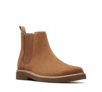 Clarks Men's Clarkdale Easy Chelsea Boot, Cognac Suede, 10