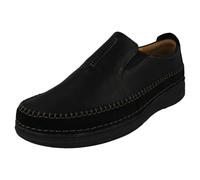 Clarks Mens Clarks Active Air Cushioned Slip On Shoes Nature 5 Walk - Black Combi - UK 7.5