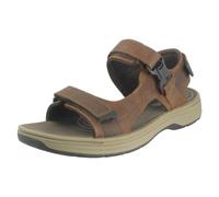 Clarks Unisex's Saltway Edge Sandal, Dark Brown Lea, 11 UK