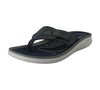 Clarks Men's Wesley Sun Navy Leather Flat Sandals, Flip Flops in Blue | Size: 7-Standard Fit Clarks Blue 7-Standard Fit
