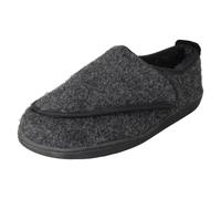 Clarks Mens Clarks Casual Hook and Loop Slippers King Riptape - Dark Grey - UK 11