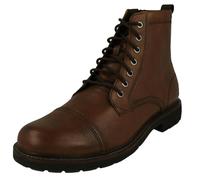 Clarks Mens Clarks Dual Fastening Ankle Boots Batcombe Cap - Dark Tan - UK 8.5