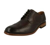 Clarks Mens Clarks Formal Brogue Detailed Shoes James Wing - Dark Brown - UK 8