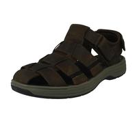 Clarks Mens Clarks Hook and Loop Enclosed Sandals Saltway Cove - Dark Brown - UK 8 - H