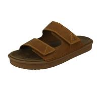 Clarks Mens Clarks Hook and Loop Straps Casual Summer Sandals Litton Strap - Tan - UK 8.5
