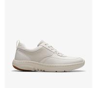 Clarks Mens Clarks Pro Lace White Leather Trainers Leather Casual