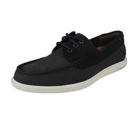 Clarks Mens Clarks Relaxed Style Lace Up Deck Shoes Bratton Boat - Navy - UK 7.5