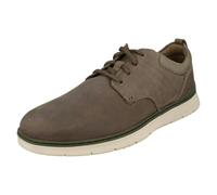 Clarks Mens Clarks Smart/Casual Lace Up Shoes Braxin Low - Stone Combi - UK 9.5