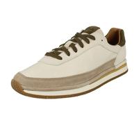 Clarks Mens Clarks Stylish Lace Up Trainers CraftRun Lace - Off White Combi - UK 11
