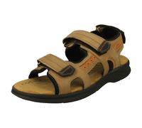 (Beige, UK 7) Mens Clarks Ultimate Comfort Adjustable Sandals Hapsford Trail