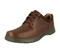 Clarks Mens Clarks Unstructured Lace Up Shoes Un Brawley Lace - Mahogany - UK 9 - G