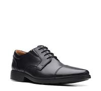 Clarks Men's Clarkslite Cap Oxford, Black Leather, 8 UK