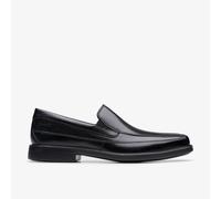Clarks Mens Cosgrove Free Black Leather Loafers,Slip Ons Leather Smart