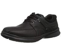 Clarks Men's Cotrell Walk Oxford Flat, Black Oily Lea, 8 UK