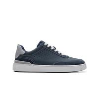 Clarks Men's Courtlite Run Sneaker, Navy Nubuck, 8 UK