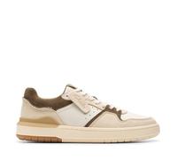 Clarks for man. 26181287 Courtlite2 Lo leather shoes white (46), Flat, Suede, Laces, Casual