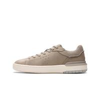 Clarks for man. 26181294 Courtlite2 Run grey leather shoes (40), Flat, Laces, Casual