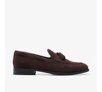 Clarks Mens Craft Arlo Trim Dark Brown Suede Loafers Suede Smart