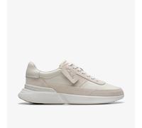 Clarks Mens Craft Pace White Leather Trainers Leather Sports