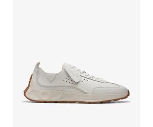 Clarks Mens Craft Speed White Leather Trainers Leather Sports