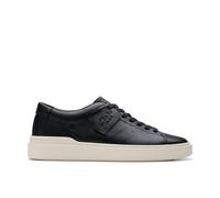 Clarks Mens Craft Swift Black Leather Trainers,Lace Up