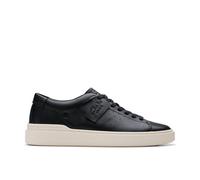 Clarks Mens Craft Swift Black Leather Trainers,Lace Up