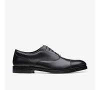 Clarks Mens Craftdean Cap Black Leather Oxford Shoes Leather Smart