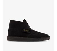 Clarks Mens Desert Coal Black Suede Desert Boots,Lace Up Suede Casual