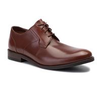 Clarks Mens Edward Plain British Leah Shoes 5050409764350 - Brown Leather - Size UK 10