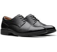 Clarks Men's Eldredge Cap Loafer, black leather, 47.5 EU Weit