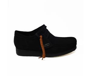 Clarks Mens Elegant Shoe Originals Wallabee M Black Leather - Size EU 40