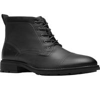 Clarks Men's Emmet Zip Combat Boot, Black Distressed, 8 UK