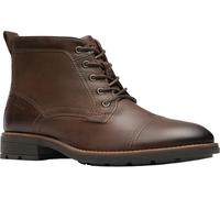 Clarks Men's Emmet Zip Combat Boot, Brown Distressed, 9.5 UK
