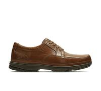 Clarks Mens Flexlight Wide Fitting Lace Up Shoe Swift Mile - Mahogany Leather - UK Size 9.5H - EU Size 44 - US Size 10.5W