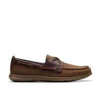 Clarks Mens Flexway 2 Eye, Brown Nubuck, 10.5 Wide
