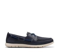 Clarks Mens Flexway 2 Eye, Navy Nubuck, 10.5 Wide