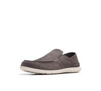 Clarks Men's Flexway Easy Moccasin, Dark Grey Suede, 10 UK