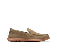 Clarks Men's Flexway Step Loafer Flat, Olive Suede, 8.5 UK