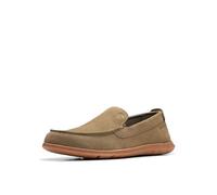 Clarks Men's Flexway Step Moccasin, Olive Suede, 7 UK
