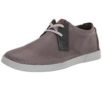 Clarks Men's Gereld Low Sneaker, Grey Leather, 8.5 UK
