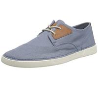 Clarks Men's Gereld Tie Sneaker, Blue Textile, 7.5 UK