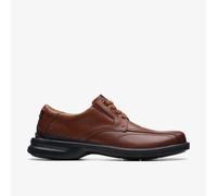 Clarks Mens Gessler Lace Dark Tan Leather Oxford Shoes Leather Smart
