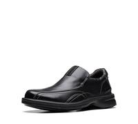 Clarks Mens Gessler Step Loafer, Black Leather, 14