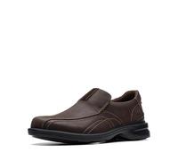 Clarks Men's Gessler Step Loafer, Dark Brown Leather, 10 UK Wide
