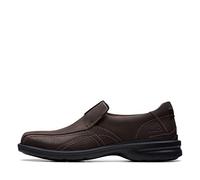 Clarks Men's Gessler Step Loafer, Dark Brown Leather, 8.5 UK Wide