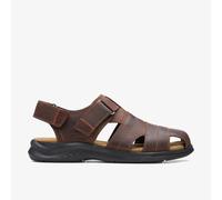Clarks Mens Hapsford Cove Brown Tumb Fisherman Sandals Leather